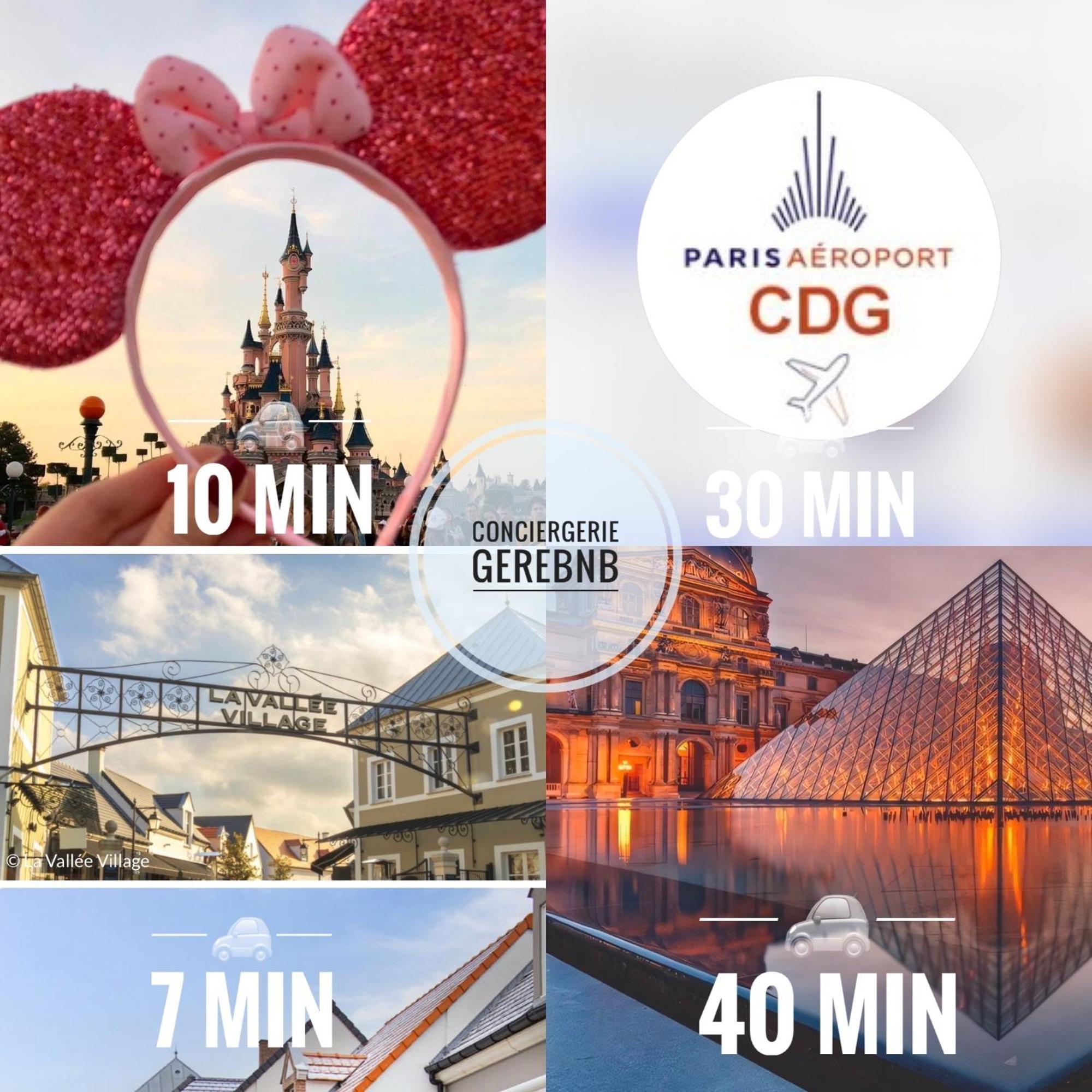 Duplex Moderne 8Per&3Ch&10 Min Disney&Parking Free Magny-le-Hongre Eksteriør bilde